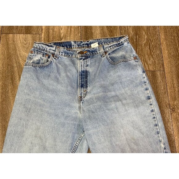 VINTAGE 90'S LEVI'S 551 WOMENS RELAXED FIT TAPERED LEG 14 SHORT COTTON USA Y2K - Picture 11 of 12